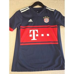 Adidas FC Bayern Munich Germany Soccer Jersey Youth Medium Navy Red
